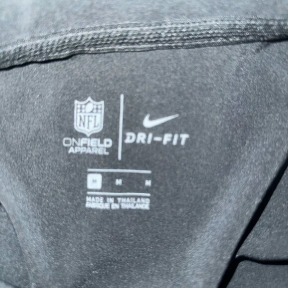 Womens EUC Nike Dri-Fit NFL On Field Apparel Arizona Cardinals Polo Medium Black - Picture 6 of 6